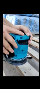 Brushless Cordless Random Orbital Sander 5 Inch Cordless Orbital Polisher Wood Sander Car Polisher 3 Speed Wood Polishing Rust Removal Machine with Dust Bag Sandpaper & Battery