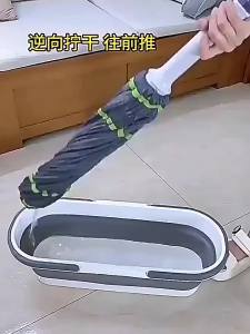 Rotating Telescopic Mop Lazy Mop Deep Clean Microfiber Cloth Mop Putar Ajaib Household Use 伸缩自扭拖把