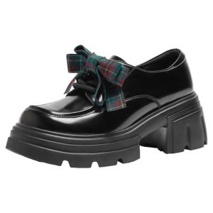 Josiny | Bow Lace-up Loafer Oxford Flatform Shoes