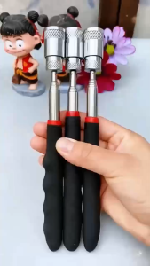 Telescopic Magnetic Pick Up Tool With Led Light Extendable Magnetic Pen Picker Pickup Rod Stick