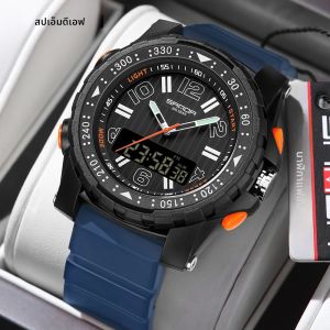 แฟชั่น SANDA 3375 ผู้ชายนาฬิกาอิเล็กทรอนิกส์กีฬาอเนกประสงค์กันน้ํา LED นักเรียนชายและหญิงนาฬิกาอิเล็กทรอนิกส์ 2025