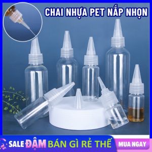 Lọ Nhựa Pet  Chai Nắp Nhọn Trong Suốt Chiết Mỹ Phẩm  Tonner  Dầu Gội  Mực Xăm Nhỏ Giọt 30ML 50ML 100ML Tiện Lợi