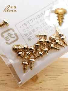 อุปกรณ์ทำเครื่องประดับ DIY พร้อมหัวสrew ทองแดงชุบทองสำหรับติดกระดุม เครื่องประดับแฟชั่นใหม่ที่สดใสและสร้างสรรค์