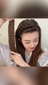 【COD/READY】Korean Widened Wig Headband Thickened Twist Braid Headband Fishbone Wide-brimmed Wig Hairband Hair Accessories