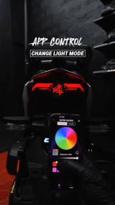 SharkPower Nexus Spin RGB Tail Light For Honda Click 125i 150i V2 V3 Ninja Style Dynamic Rotating Core 77 Modes Smartphone App Control Plug And Play Waterproof