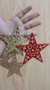 GANTUNGAN BINTANG DEKORASI NATAL ORNAMEN HIASAN NATAL HSN-85-JQ-85008