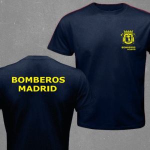 Trend 25 New Spanish Madrid Firefighters Fire Brigade Same Printed Mens and Womens Cotton T-Shirts Harajuku