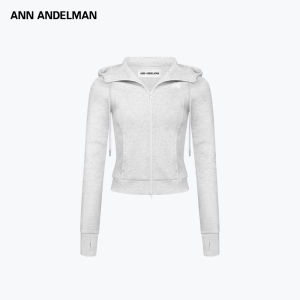 ANN ANDELMAN | Zip Hooded Sweatshirt Jacket Short