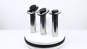 15/30/90 Degree Flush Mount Fishing Rod Holders Stainless Steel with PVC Cap Inner Tube Gasket Mirror Polished Boat Accessories