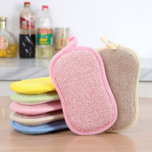 5PCS magic scrub dish towel clean dishwashing sponge brush pot artifact non sticky oil Super Absorbent microfiber