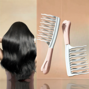 Anti-static Wavy Double-row Teeth Curly Hair Comb Styling Brush