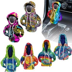 Car Gear Knob Lever Decorations Colorful Texture Graffiti 12cm*14cm Cotton Interior Modified Cool Dust Cover Auto Amagi