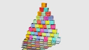 30Pcs Rainbow Crystal Acrylic Cubes Stacking Gem Blocks Sensory Building Blocks for Kids Learning Color Light Shadow Toy