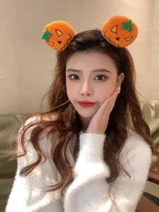 Băng Đô Cài Tóc Hình Quả Bí Ngô Bờm Cài Tóc Bí Ngô Dễ Thương Phong Cách Hàn Quốc