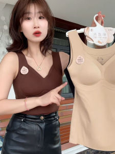 เสื้อกั๊กผู้หญิงทรงเข้ารูป แขนกุด ผ้าขนแกะ อบอุ่น ฤดูใบไม้ร่วง ฤดูหนาว เสื้อชั้นในกระชับสัดส่วน ทรงเข้ารูป ทรงเข้ารูป