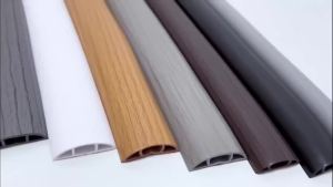 1PC 1m/39.37inFlexible Floor Cable Duct Self-adhesive Pvc Floor Cable Protection Cable Bridge Cable Duct Cable Hide