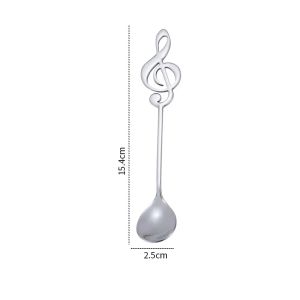 10PCS 304 Stainless Steel Musical Notes Coffee Spoon Stirring Cup Spoon Music Stick Ice Cream Gift Spoon Kitchen Accessorie