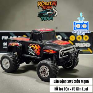 Xe Điều Khiển Minicity Hợp Kim Monster Jam 1:64 Bluetooth Chịu Va Đập Bền Bỉ Có Đèn
