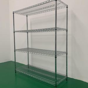 Chromium Plated Carbon Steel Storage Shelving With Wire Mesh