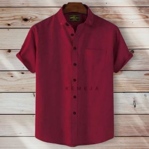 Kemeja Pria Lengan Pendek Polos Formal Casual Premium  Size M L XL Best Quality