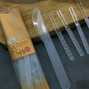 10 set pisau garpu set mooncake pisau garpu kue cake dessert / Pisau Kue / Sendok Garpu Kue SH T40