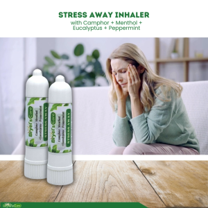 Bryels Care Stress Away Inhaler quick relief from Clogged or Blocked Nose Headaches Insomnia and Stress