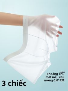 MiiOW | Quần lót nam Ice Silk thoáng khí mỏng mùa hè 2025 Quần đùi nam cạp vừa kháng khuẩn bằng vải nylon thoáng khí