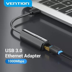 USB อะแดปเตอร์อีเทอร์เน็ต Vention USB 3.0การ์ดเน็ตเวิร์กเพื่อ RJ45 Lan สำหรับยูเอสบีอีเธอร์เน็ตแล็ปท็อป Win7/Win8/Win10
