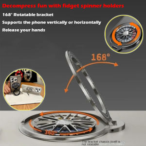 Honor X9d X9C X9B X9A X9cSmart 5G Clear Soft Plating Glossy Case Four Corners Shockproof Yellowing-Resistant TPU Ultra-thin Transparent Silicone Back Cover with Relieve Stress Fun Fidget Spinner Rotating Holder Stand