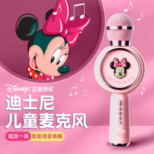 Disney Wireless Integrated Karaoke Microphone Speaker Home Outdoor Singing Small Speaker Family KTV Sound System Handheld