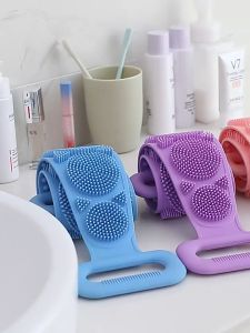 1 PCS Silicone Bath Towel Double Sided Back Frosted Rubbing: The Ultimate Shower Cleaning Massage Brush