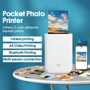 Xiaomi Mini Portable Pocket Photo Printer AR Technology Mini Pocket Photo Label Printer 300DPI Multiple Connection Voice Photo DIY Picture Printer 照片打印机
