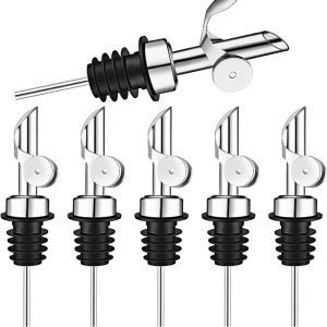 304 Stainless Steel Wine Pour Nozzle Weighted Automatic Opening Automatic Cover Gravity Flip Olive Oil Vinegar Bottle Stopper