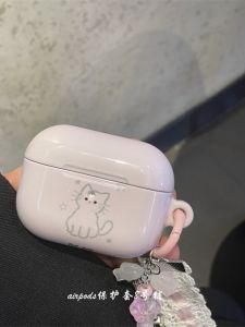 Adorable Cartoon Cat Design Earphone Case in Light Pink Color Protection Cover for  Airpods pro 1st 2nd And 3rd Generation