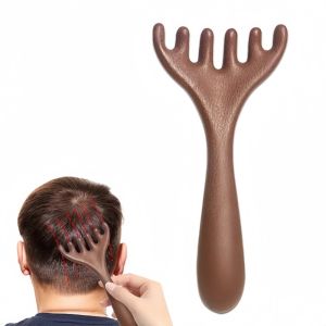 Sandalwood Antlers Massage Comb Six-Claw Scalp Massager for Head Scratching Shoulder Neck Health Promote Blood Circulation Tool
