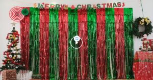 35pcs/set Christmas Party Decoration set Balloon Foil Curtain Banner Background Family Holiday Party Decoration