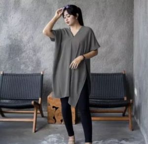 [AliShop]- LONG SQUARE NAGITA SLAVINA // Long square crinkle airflow // Blouse square viral 2022 // Long square oversize top blouse crinkle // atasan wanita crinkle airflow
