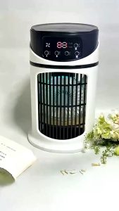 Portable Desktop Air Cooler Fan 3-in-1 Cooling Humidifier with Timer USB Powered Quiet Personal Fan for Home Office Dorm