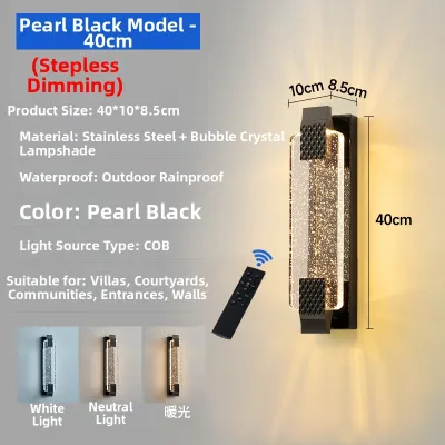 Luxurious Bubbly Crystal Waterproof Outdoor Wall Light