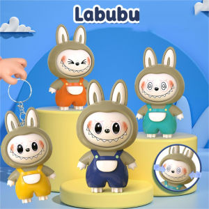 Cute Labubu Press Change Face Doll Keychain Creative Labubu Expression Face Changing Decompression Toys Bag Pendant Decorative Gift