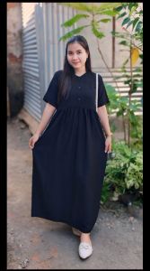 Daster Twill Panjang Kancing Busui / DASTER NAGITA