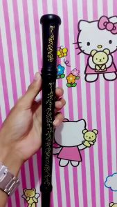 tongkat 35cm kayu galih kelor hitam ukir