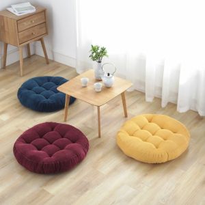 Round Floor Cushion Seating for AdultsTufted Thick Meditation Cushion for Floor Seating Yoga Living Room Office