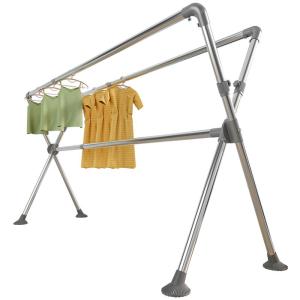 Stainless Steel Folding Clothesline Outdoor Retractable Adjustable Height Balcony Clothes Drying Rack Indoor Home Use