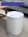 Ecoco Foot Pedal Press Type Trash Can with Cover Silent Closing Garbage Bin 7L 11L for Kitchen Bathroom. 