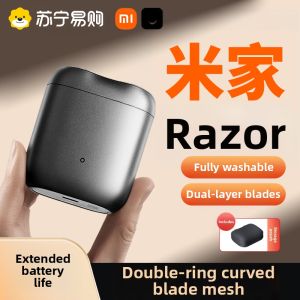 Xiaomi | Portable Mini Electric Shaver Xiaomi Mijia S200 for Men Stainless Steel Blade Double Head Rotating Type Shaving Razor