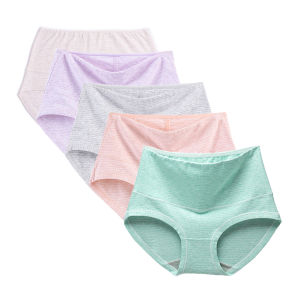 3/5Pcs Women Cotton Panties High Waist Plus Size Underwear Breathable Girls Briefs Female Lingerie L-XXL