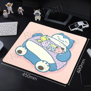 Potdemiel | Anime Pokemon Snorlax Mouse Pad Laptop Purple Decoration Playmat Small Keyboard Professtional Rug PC Japan Anime Rubber Desk Mat