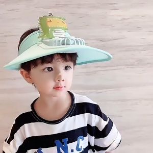 Mũ Chống Nắng Kèm Quạt USB 3 Tốc Độ Gió Chống Tia Cực Tím Mũ Lưỡi Trai Nửa Đầu Cho Mẹ và Bé