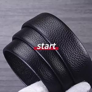 JIFANPAUL | Buckle-free Mens Leather Belt Genuine Leather